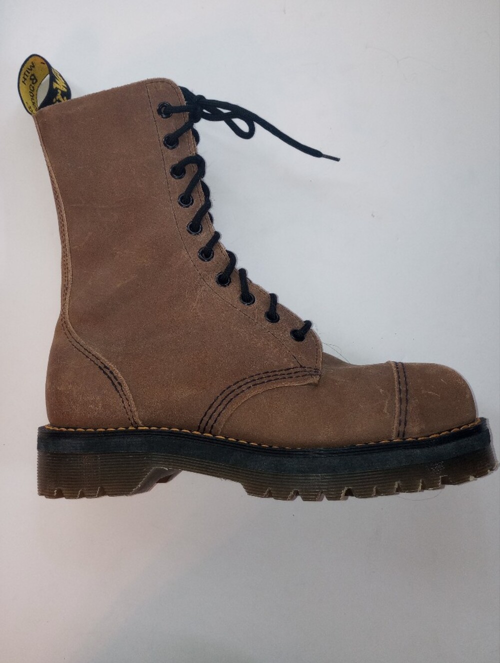 Vintage 90's Dr. Martens Crazy Horse Leather 1490 Boots Steel Toe Bex Soles UK6